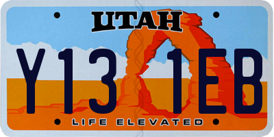 UT license plate Y131EB