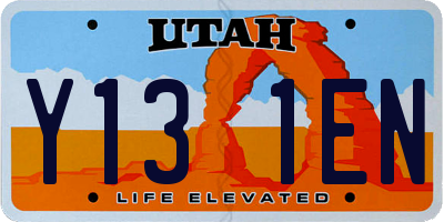 UT license plate Y131EN
