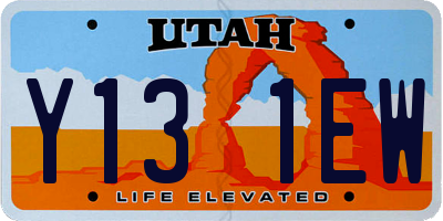 UT license plate Y131EW