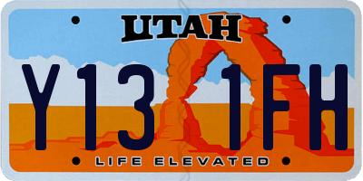 UT license plate Y131FH
