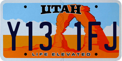 UT license plate Y131FJ