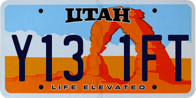 UT license plate Y131FT
