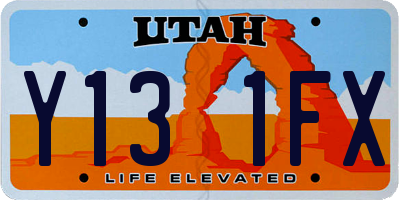 UT license plate Y131FX