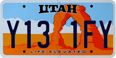 UT license plate Y131FY