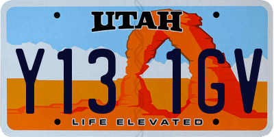 UT license plate Y131GV