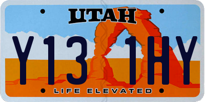UT license plate Y131HY