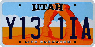 UT license plate Y131IA