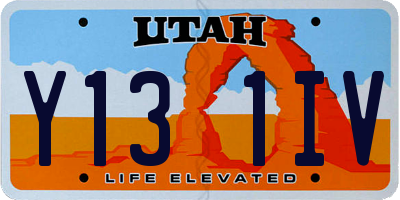 UT license plate Y131IV