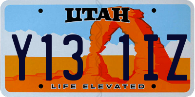 UT license plate Y131IZ