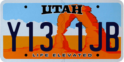 UT license plate Y131JB