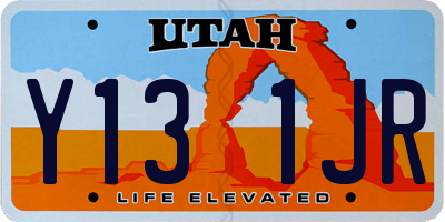 UT license plate Y131JR