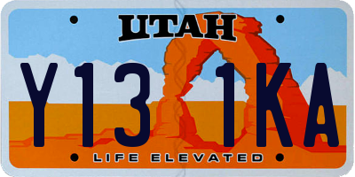 UT license plate Y131KA