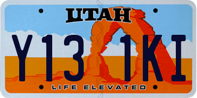 UT license plate Y131KI