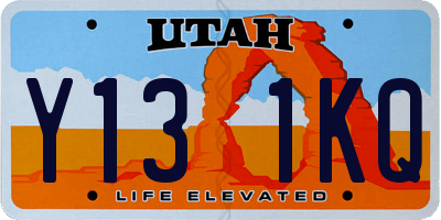 UT license plate Y131KQ