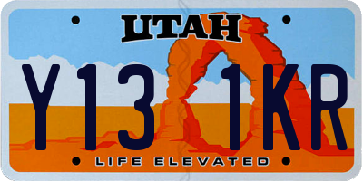 UT license plate Y131KR