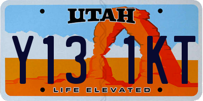 UT license plate Y131KT