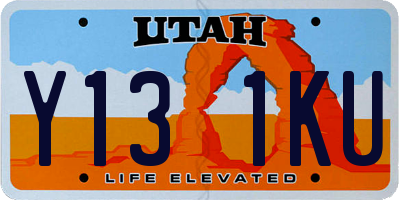 UT license plate Y131KU