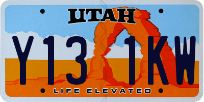 UT license plate Y131KW