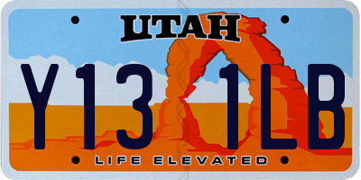 UT license plate Y131LB