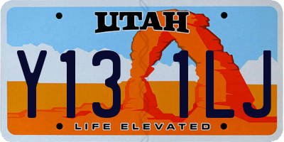 UT license plate Y131LJ