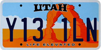 UT license plate Y131LN