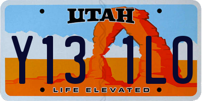 UT license plate Y131LO