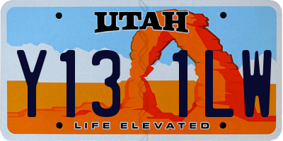 UT license plate Y131LW