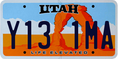 UT license plate Y131MA