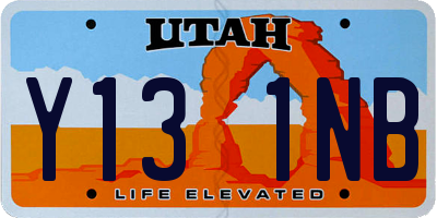 UT license plate Y131NB