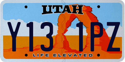 UT license plate Y131PZ