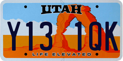 UT license plate Y131QK
