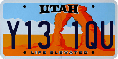 UT license plate Y131QU