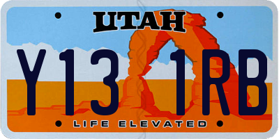 UT license plate Y131RB