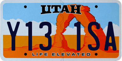 UT license plate Y131SA