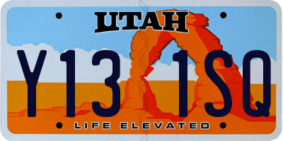 UT license plate Y131SQ