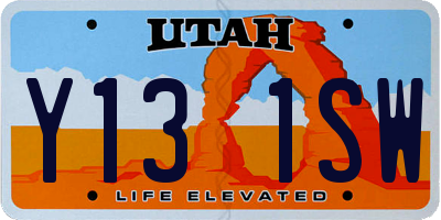 UT license plate Y131SW