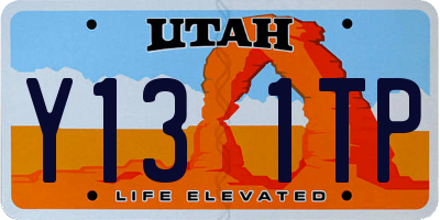 UT license plate Y131TP