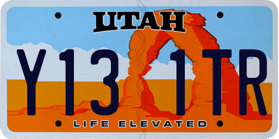 UT license plate Y131TR