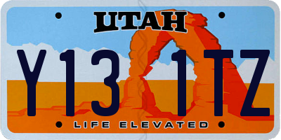 UT license plate Y131TZ