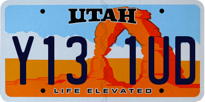UT license plate Y131UD
