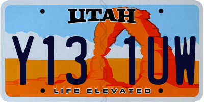 UT license plate Y131UW
