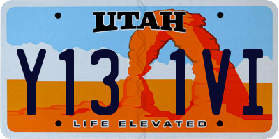 UT license plate Y131VI
