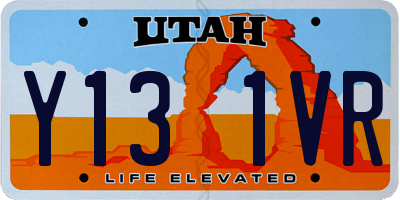 UT license plate Y131VR