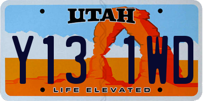 UT license plate Y131WD