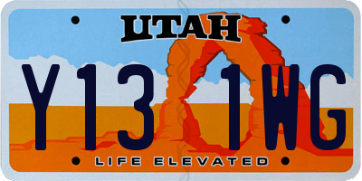 UT license plate Y131WG