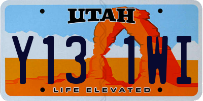 UT license plate Y131WI