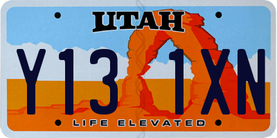 UT license plate Y131XN
