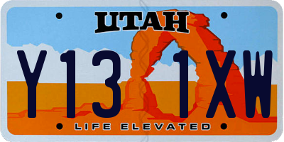 UT license plate Y131XW