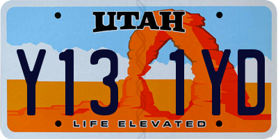 UT license plate Y131YD