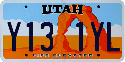 UT license plate Y131YL